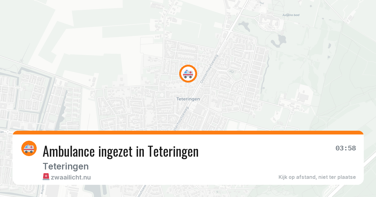 Ambulance ingezet in Teteringen — 26 mrt 2026