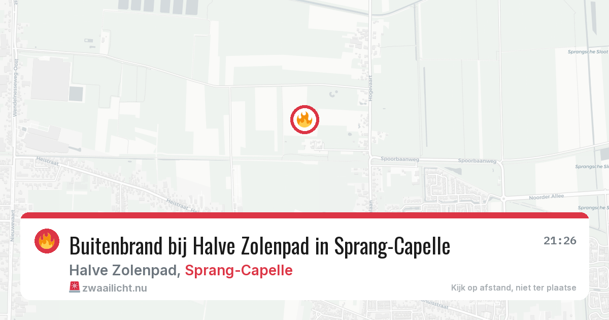 Buitenbrand bij Halve Zolenpad in Sprang-Capelle — 6 apr 2026