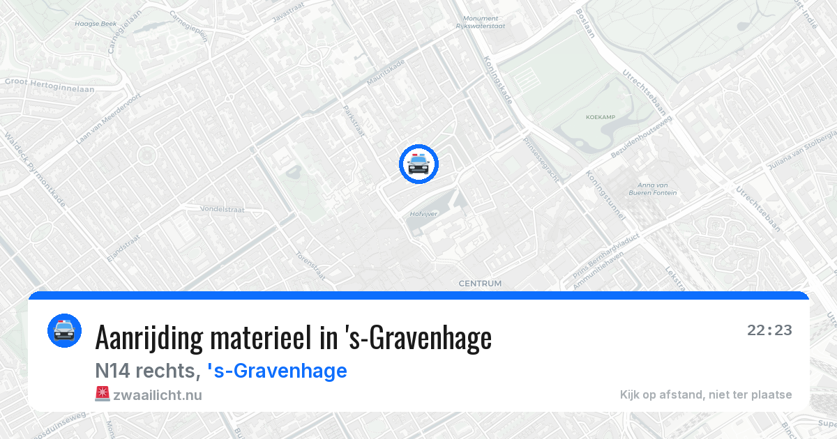 Aanrijding materieel in 's-Gravenhage — 21 apr 2026