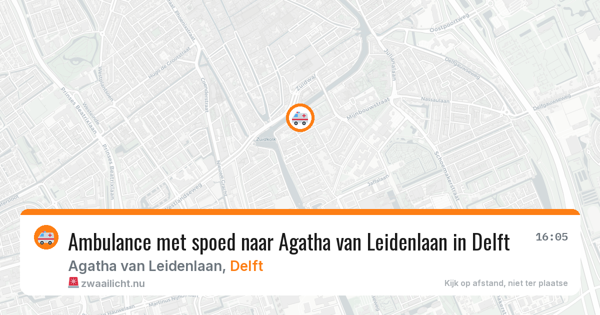 Ambulance met spoed naar Agatha van Leidenlaan in Delft — 11 jul 2026