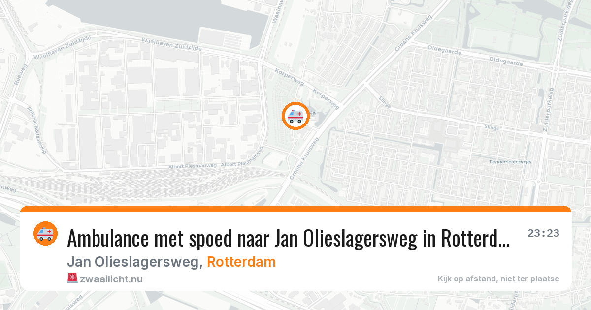 Ambulance met spoed naar Jan Olieslagersweg in Rotterdam — 24 jul 2026