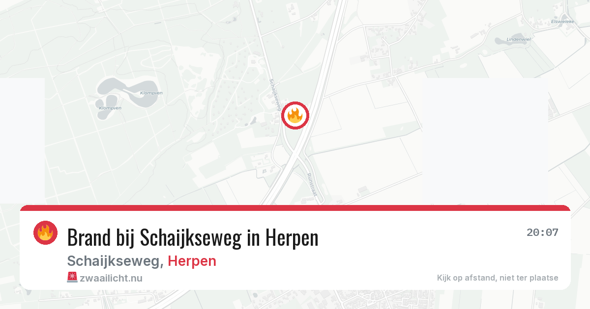 Brand bij Schaijkseweg in Herpen — 23 apr 2026