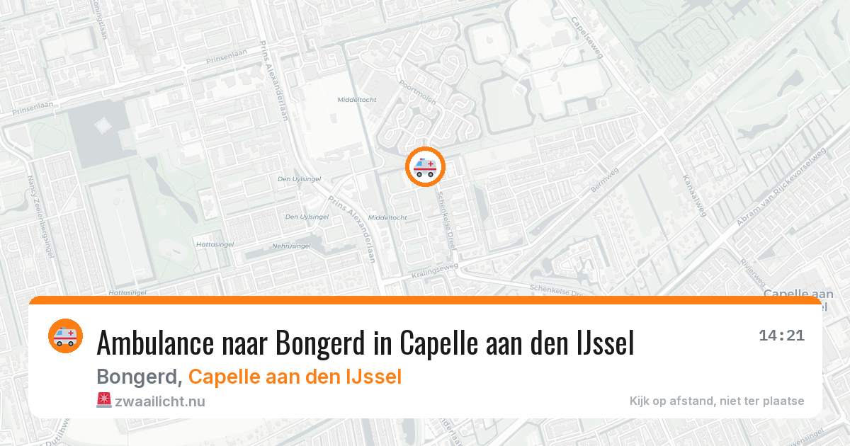 Ambulance naar Bongerd in Capelle aan den IJssel — 20 jul 2026