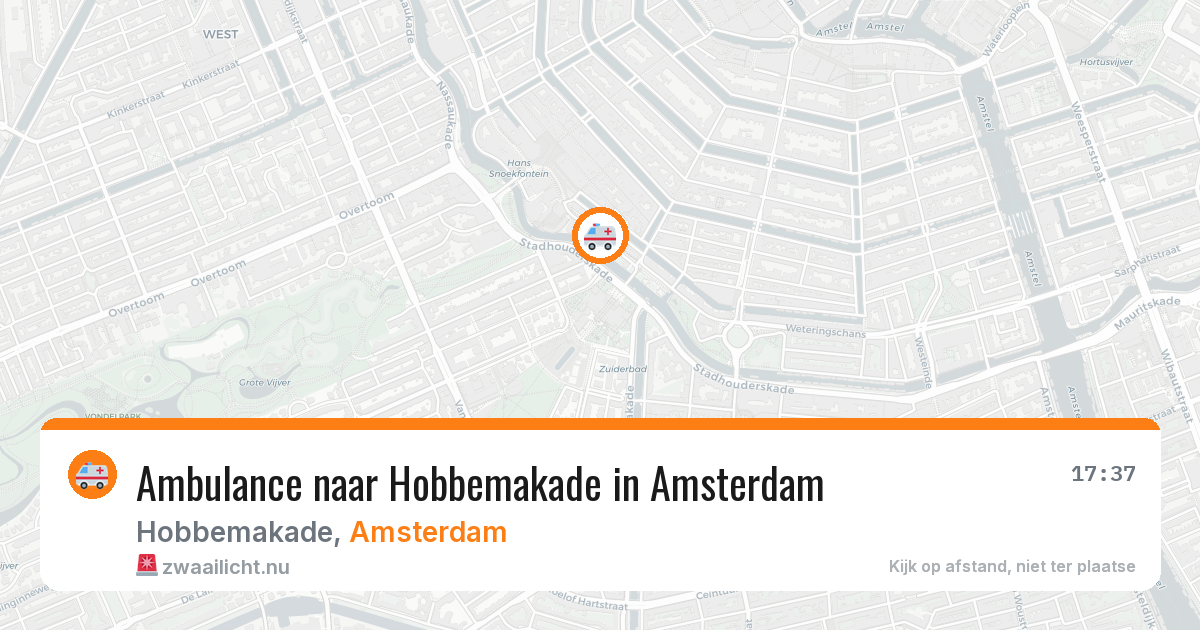 Ambulance naar Hobbemakade in Amsterdam — 21 mei 2026