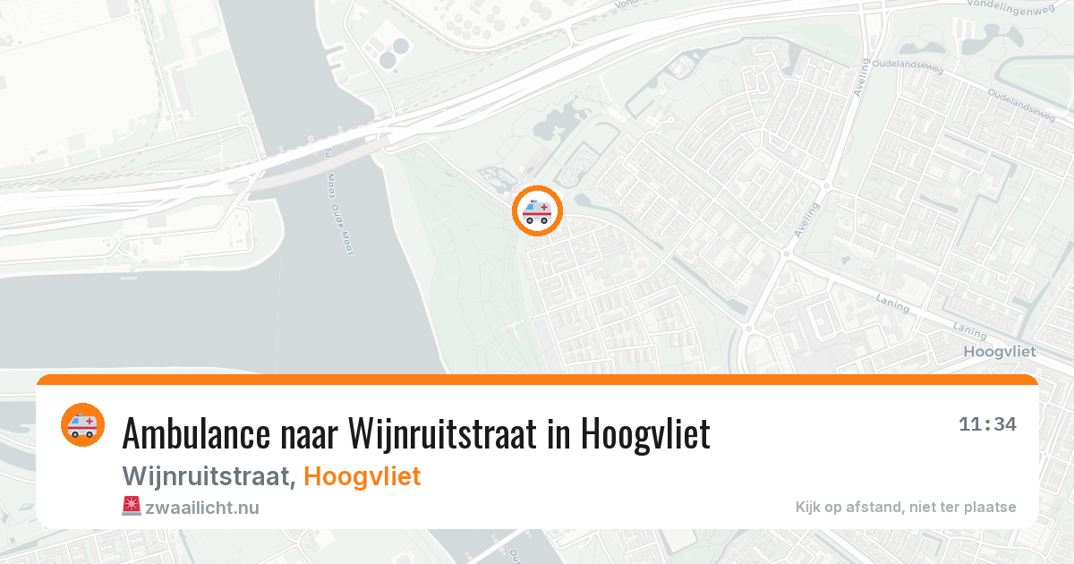 Ambulance naar Wijnruitstraat in Hoogvliet — 13 jul 2026