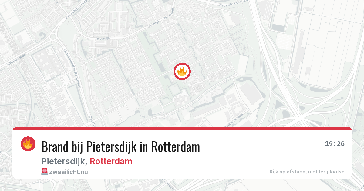 Brand bij Pietersdijk in Rotterdam — 23 mei 2026