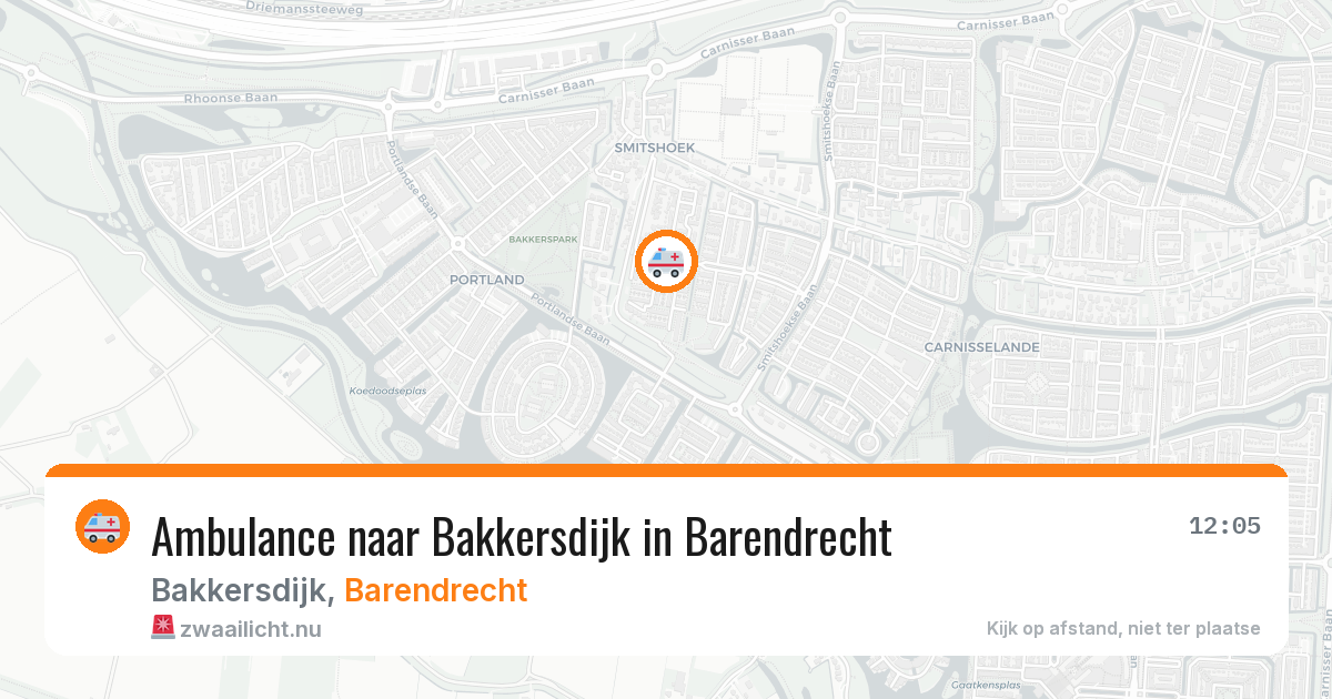 Ambulance naar Bakkersdijk in Barendrecht — 11 jul 2026