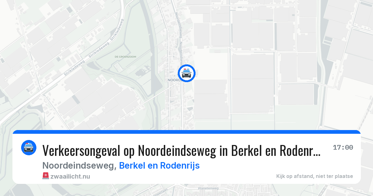 Verkeersongeval op Noordeindseweg in Berkel en Rodenrijs — 10 jul 2026