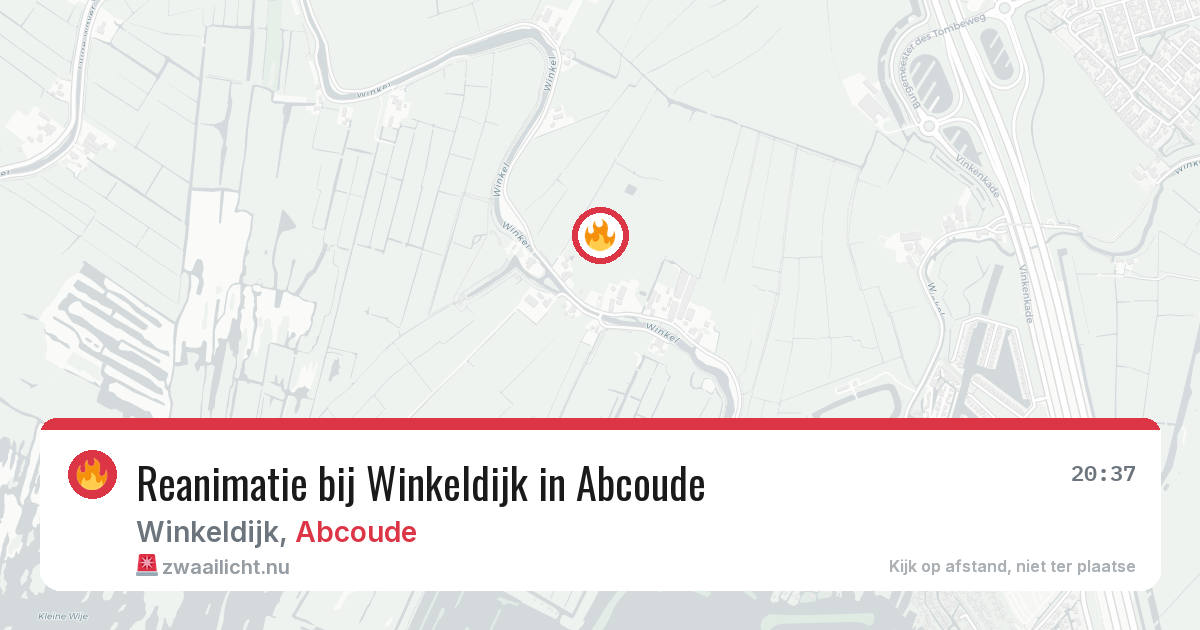 Reanimatie bij Winkeldijk in Abcoude — 11 mei 2026