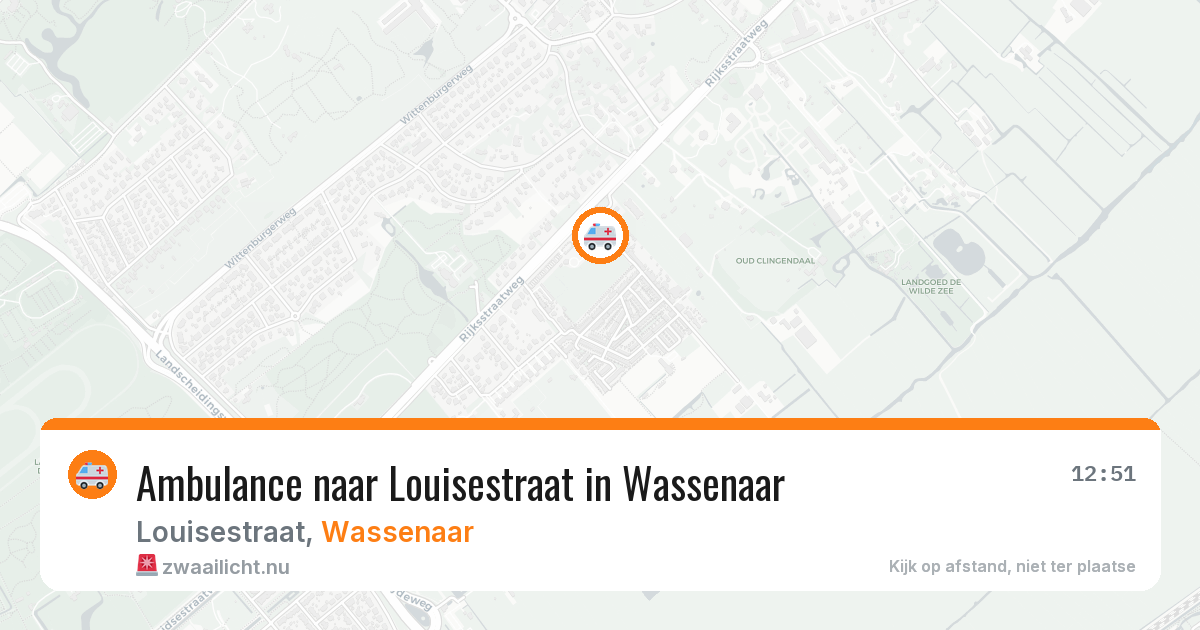 Ambulance naar Louisestraat in Wassenaar — 15 jul 2026