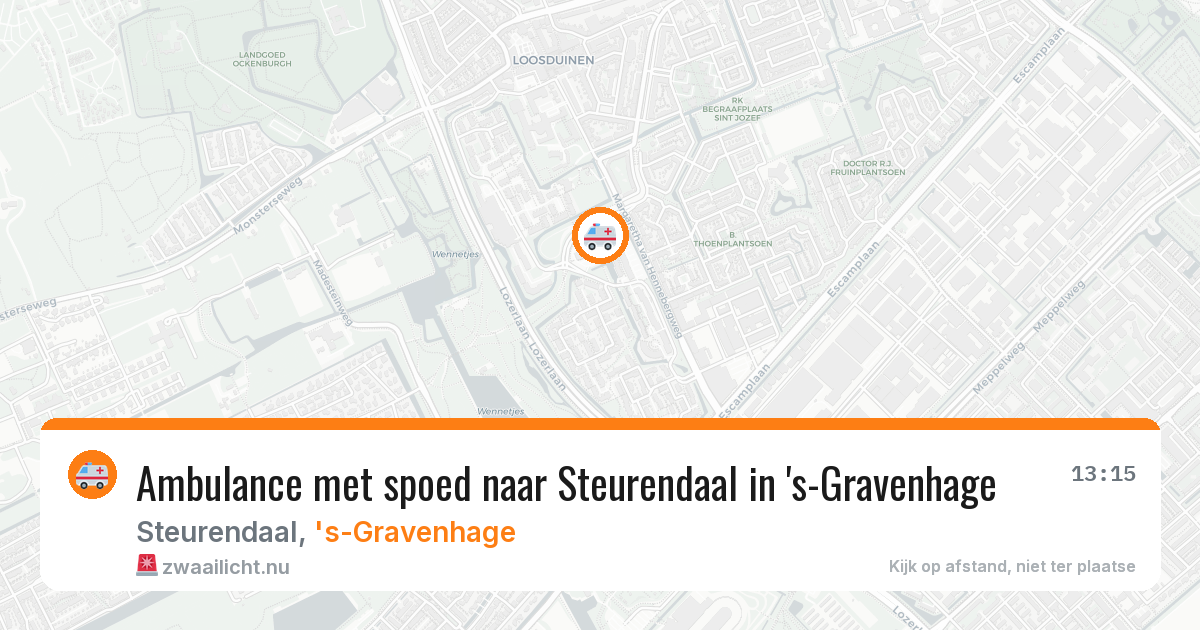 Ambulance met spoed naar Steurendaal in 's-Gravenhage — 3 jun 2026
