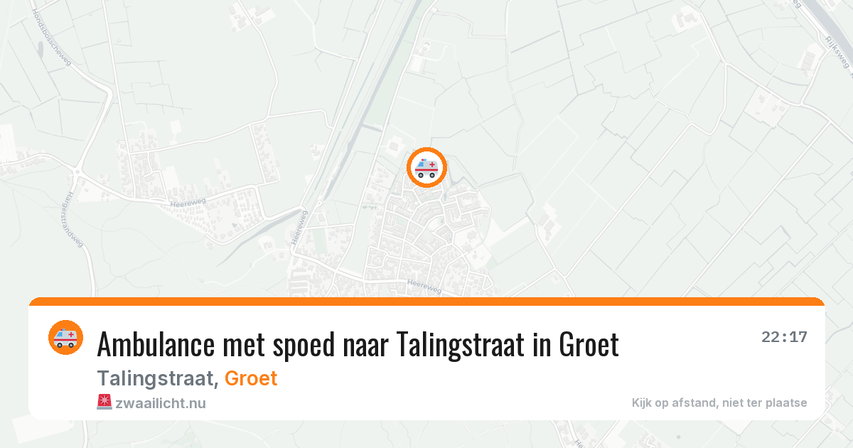 Ambulance met spoed naar Talingstraat in Groet — 6 mei 2026