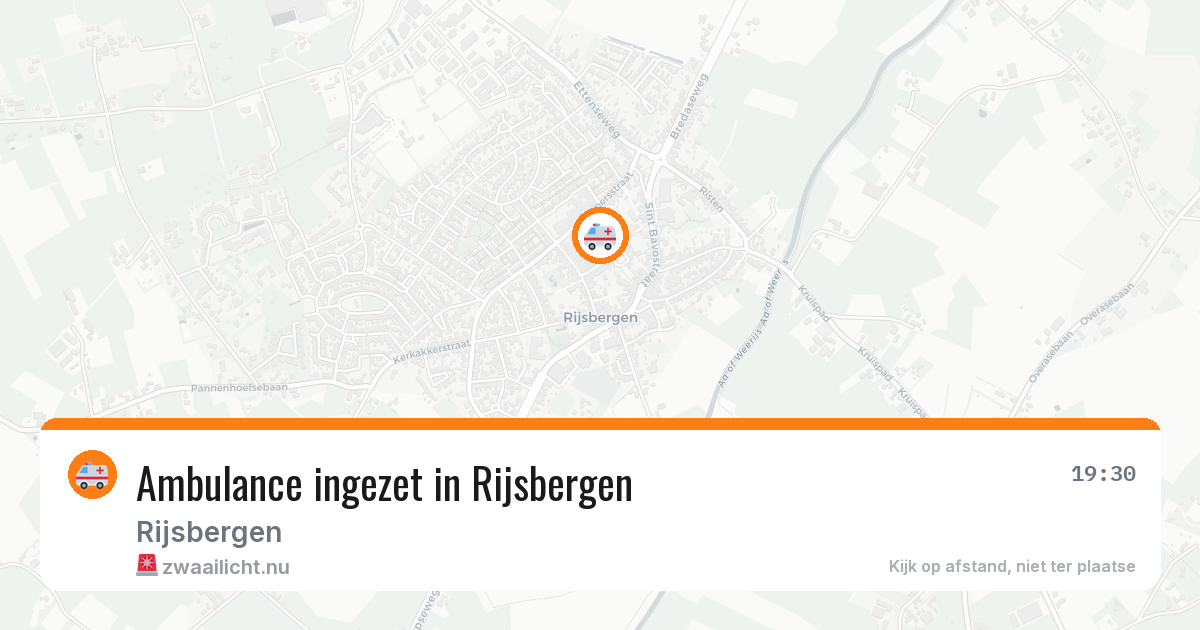 Ambulance ingezet in Rijsbergen — 4 jul 2026
