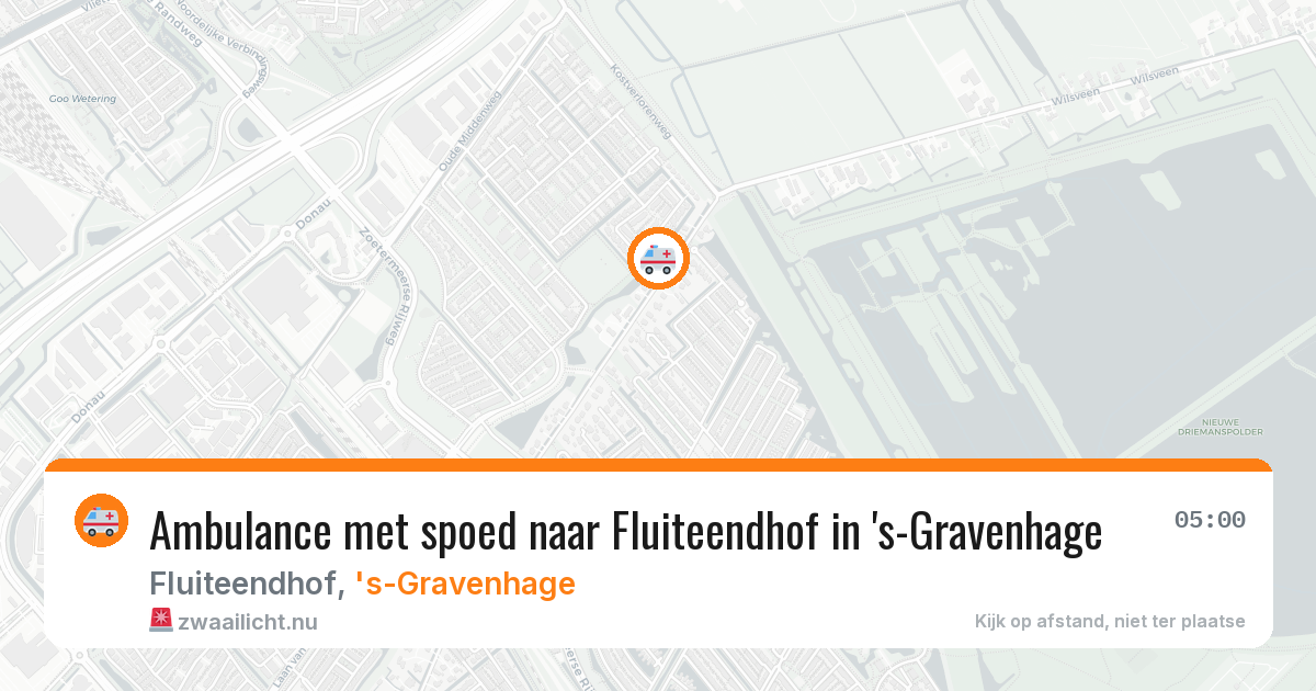 Ambulance met spoed naar Fluiteendhof in 's-Gravenhage — 19 mrt 2026