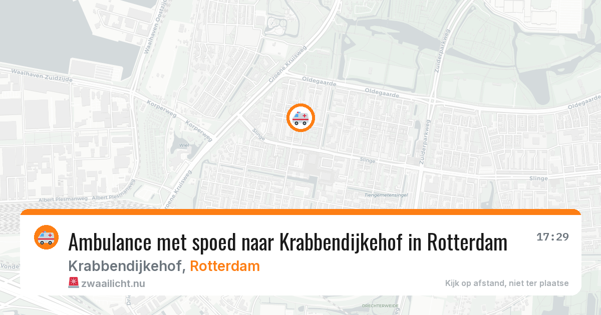 Ambulance met spoed naar Krabbendijkehof in Rotterdam — 5 jun 2026