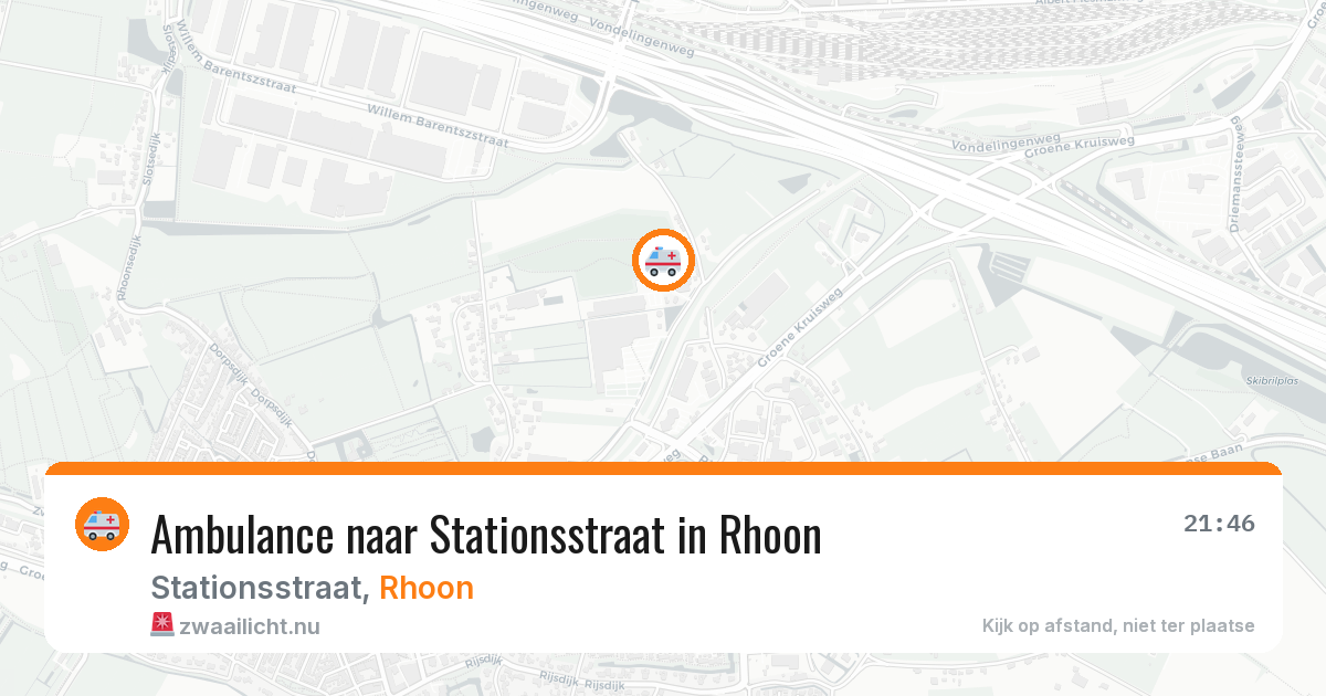 Ambulance naar Stationsstraat in Rhoon — 21 jul 2026