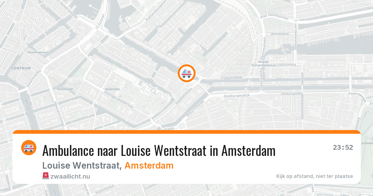 Ambulance naar Louise Wentstraat in Amsterdam — 24 mrt 2026