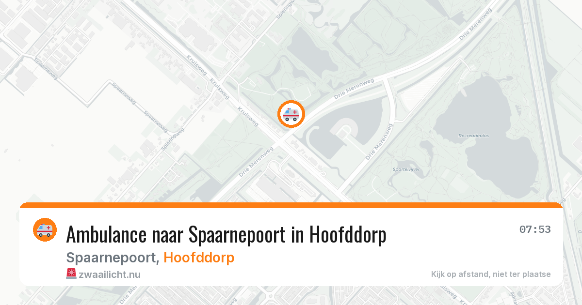 Ambulance naar Spaarnepoort in Hoofddorp — 12 jul 2026
