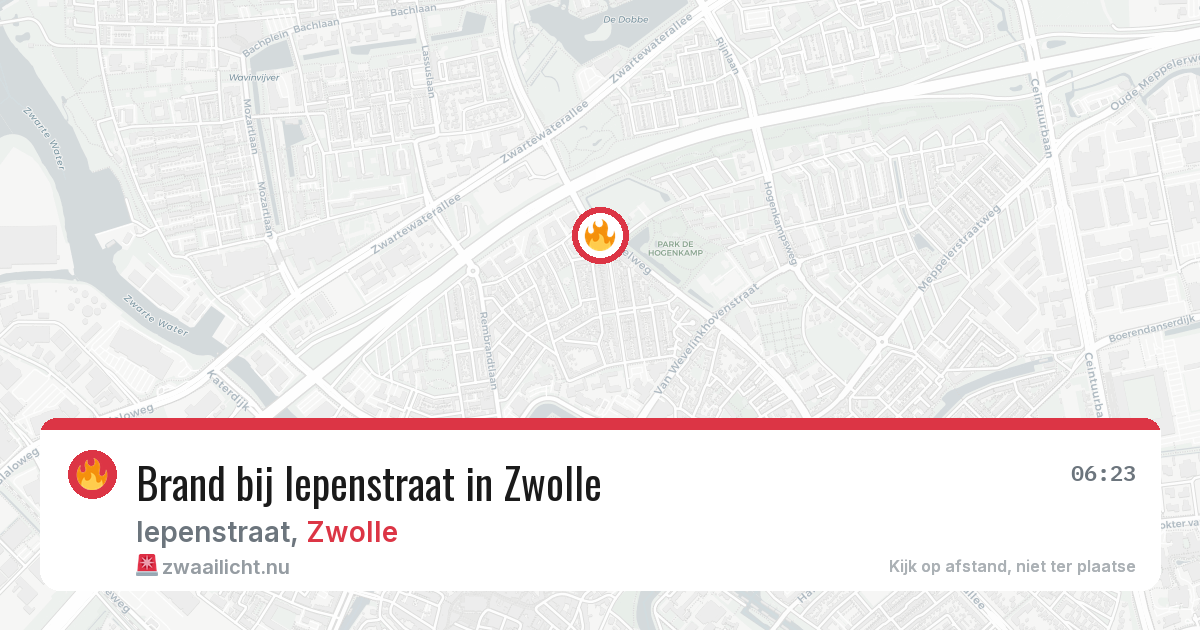 Brand bij Iepenstraat in Zwolle — 19 jul 2026