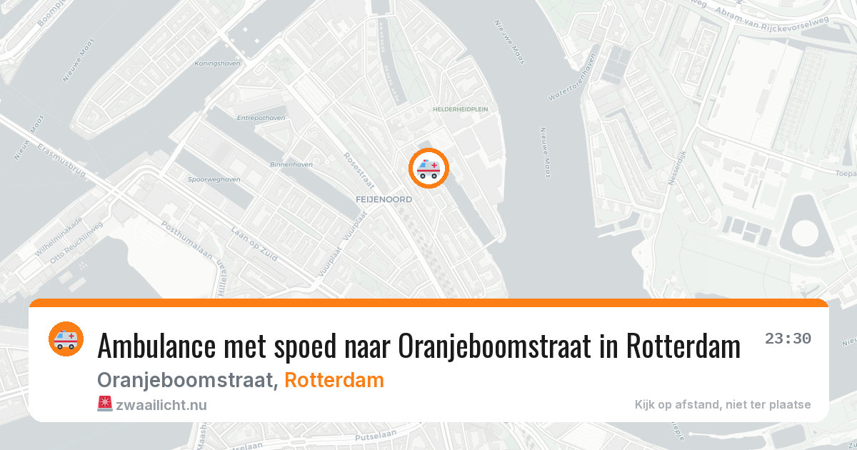 Ambulance met spoed naar Oranjeboomstraat in Rotterdam — 21 mrt 2026