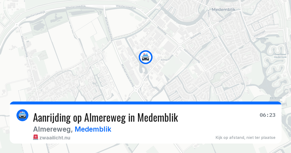 Aanrijding op Almereweg in Medemblik — 25 jul 2026