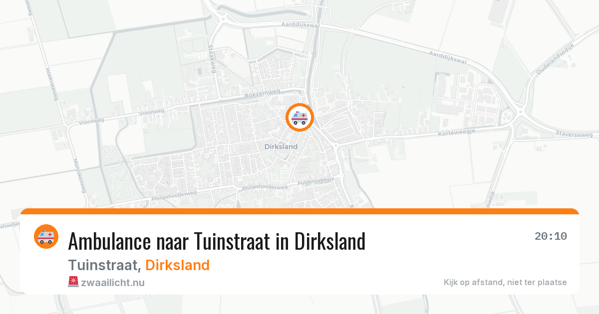 Ambulance naar Tuinstraat in Dirksland — 3 jun 2026