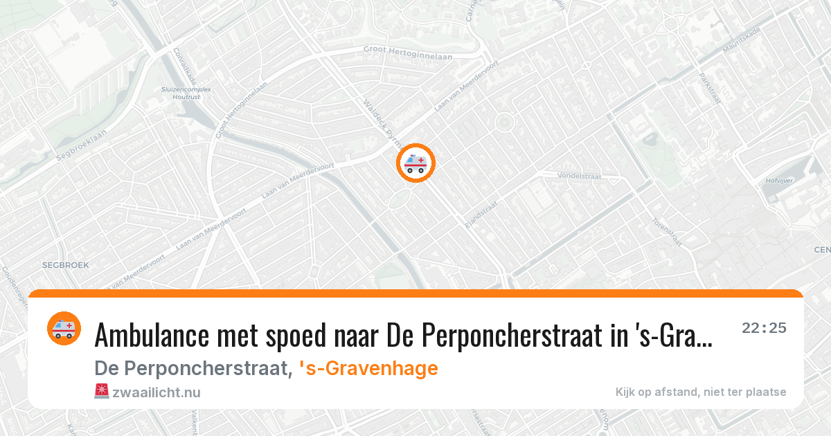 Ambulance met spoed naar De Perponcherstraat in 's-Gravenhage — 26 mrt 2026