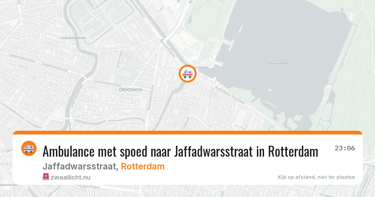 Ambulance met spoed naar Jaffadwarsstraat in Rotterdam — 26 jul 2026