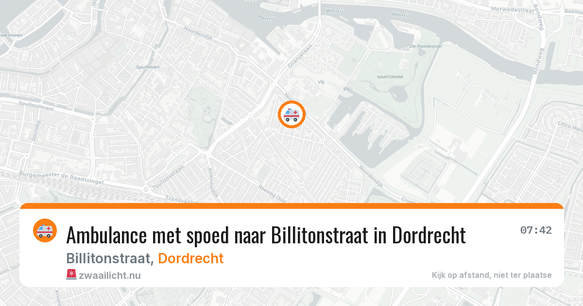 Ambulance met spoed naar Billitonstraat in Dordrecht — 9 mei 2026