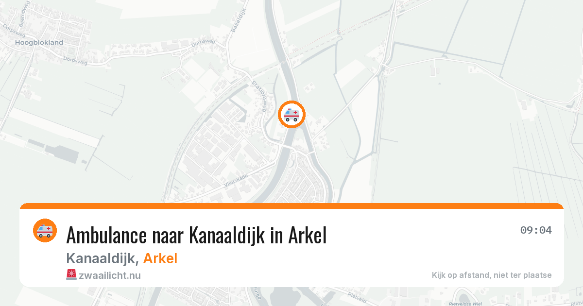 Ambulance naar Kanaaldijk in Arkel — 19 jul 2026