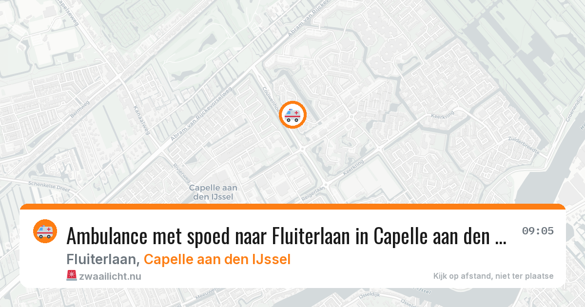 Ambulance met spoed naar Fluiterlaan in Capelle aan den IJssel — 23 mrt 2026