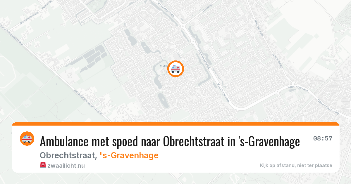 Ambulance met spoed naar Obrechtstraat in 's-Gravenhage — 8 apr 2026