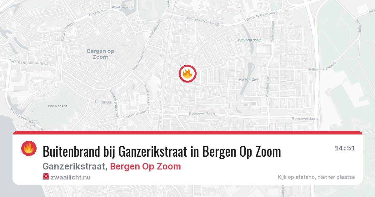 Buitenbrand bij Ganzerikstraat in Bergen Op Zoom — 28 mei 2026