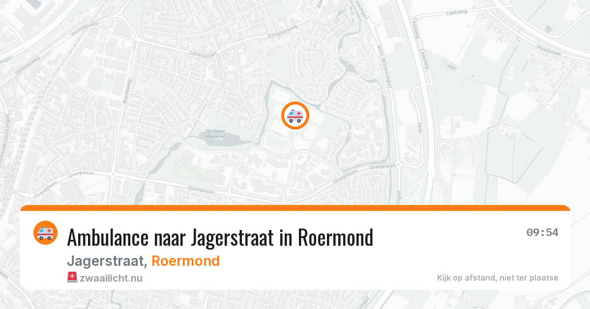 Ambulance naar Jagerstraat in Roermond — 22 jul 2026