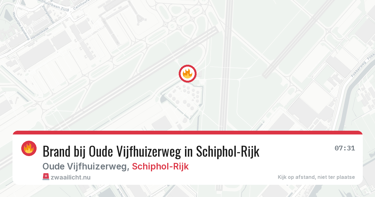 Brand bij Oude Vijfhuizerweg in Schiphol-Rijk — 19 mei 2026