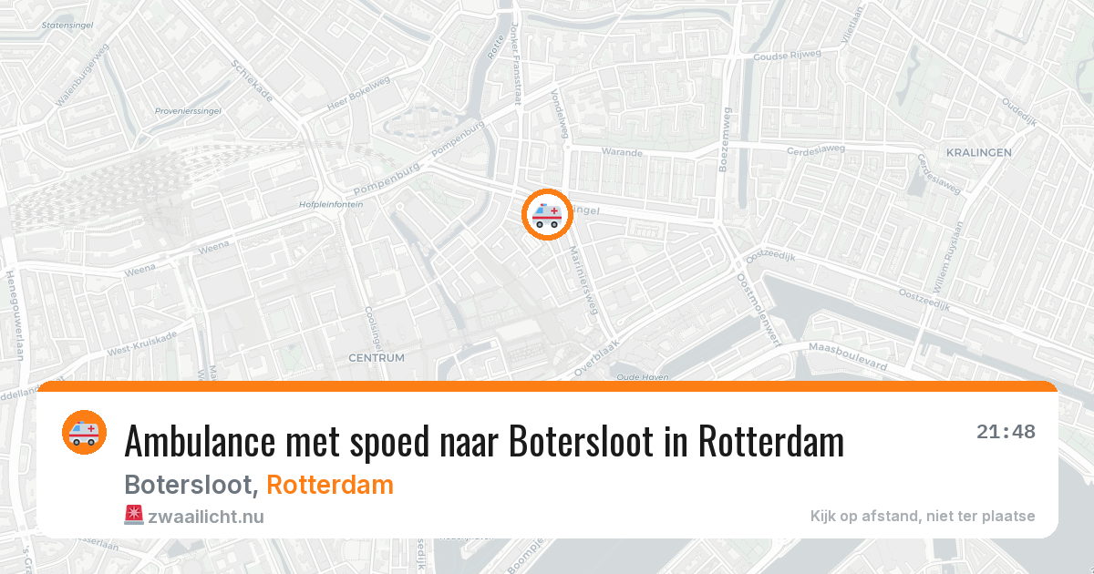 Ambulance met spoed naar Botersloot in Rotterdam — 15 mei 2026