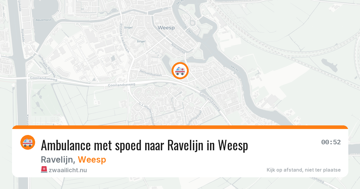 Ambulance met spoed naar Ravelijn in Weesp — 2 apr 2026
