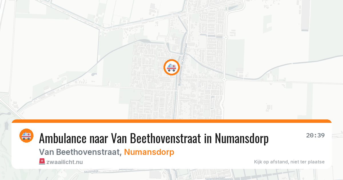 Ambulance naar Van Beethovenstraat in Numansdorp — 28 mei 2026