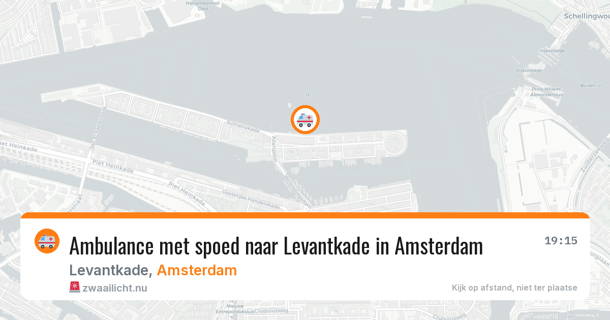 Ambulance met spoed naar Levantkade in Amsterdam — 22 mrt 2026