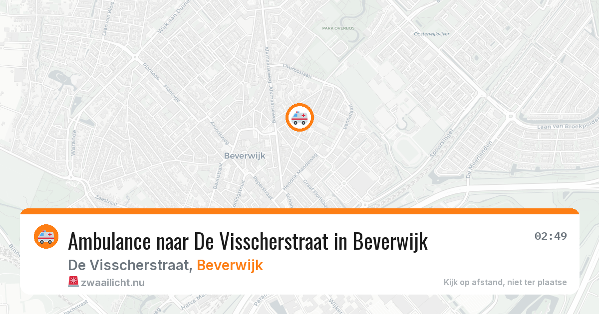 Ambulance naar De Visscherstraat in Beverwijk — 15 mrt 2026