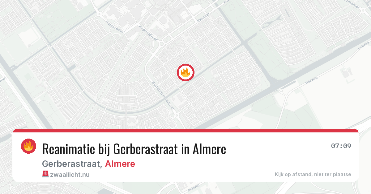 Reanimatie bij Gerberastraat in Almere — 4 jun 2026