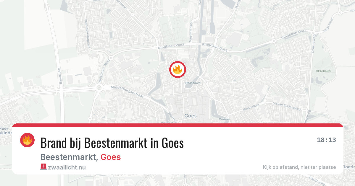 Brand bij Beestenmarkt in Goes — 12 mei 2026