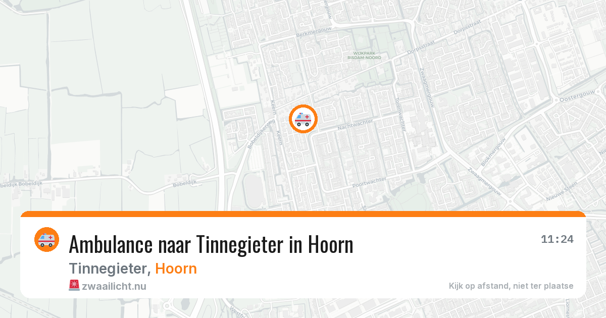Ambulance naar Tinnegieter in Hoorn — 15 jul 2026