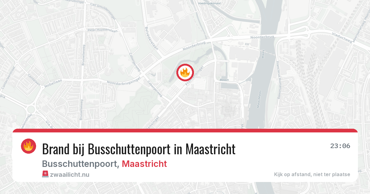 Brand bij Busschuttenpoort in Maastricht — 21 jul 2026