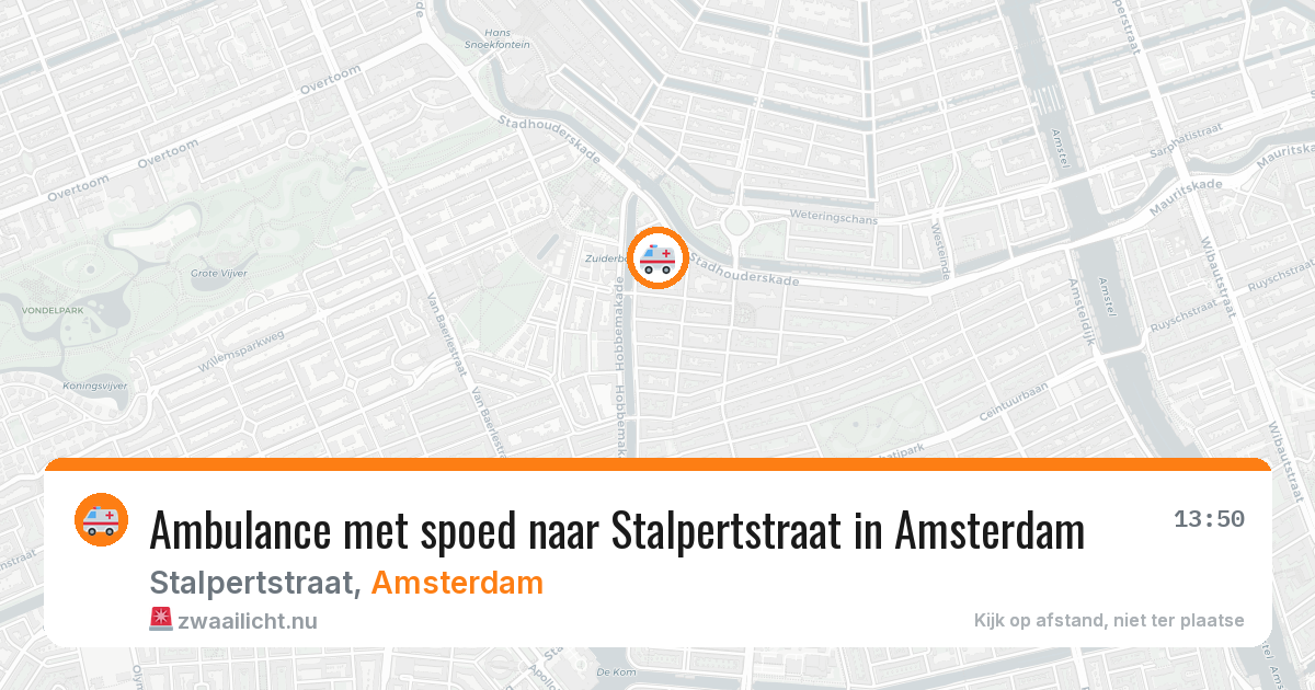 Ambulance met spoed naar Stalpertstraat in Amsterdam — 28 mei 2026