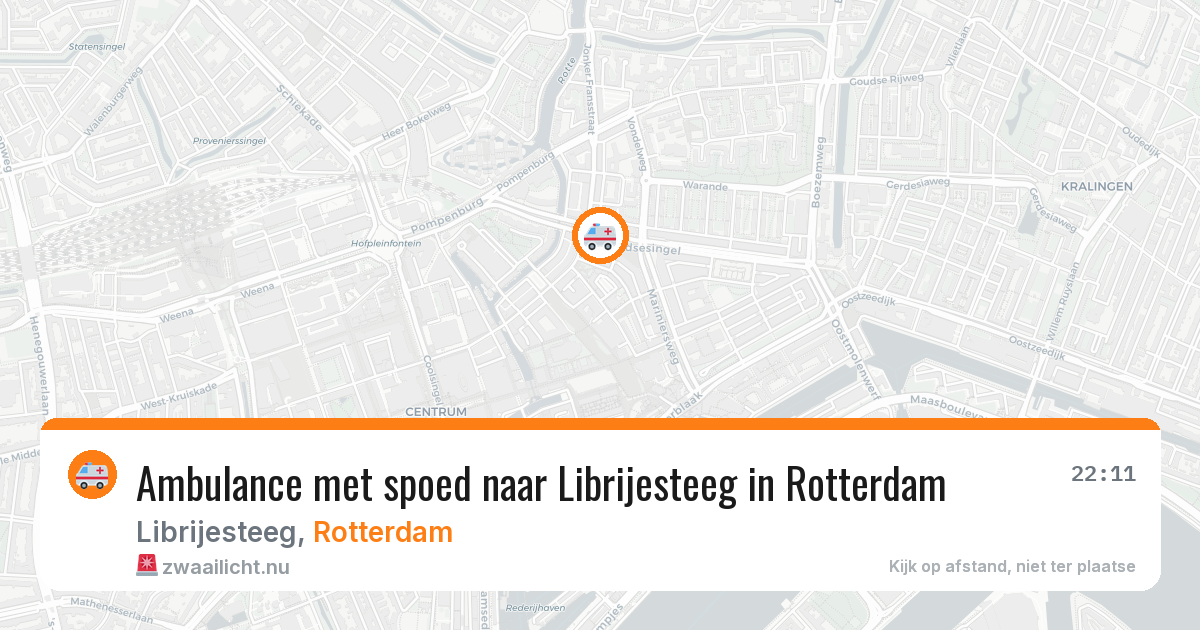 Ambulance met spoed naar Librijesteeg in Rotterdam — 13 mrt 2026