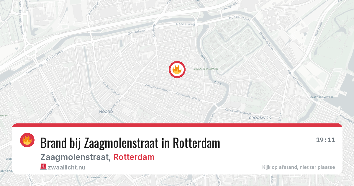 Brand bij Zaagmolenstraat in Rotterdam — 31 mrt 2026