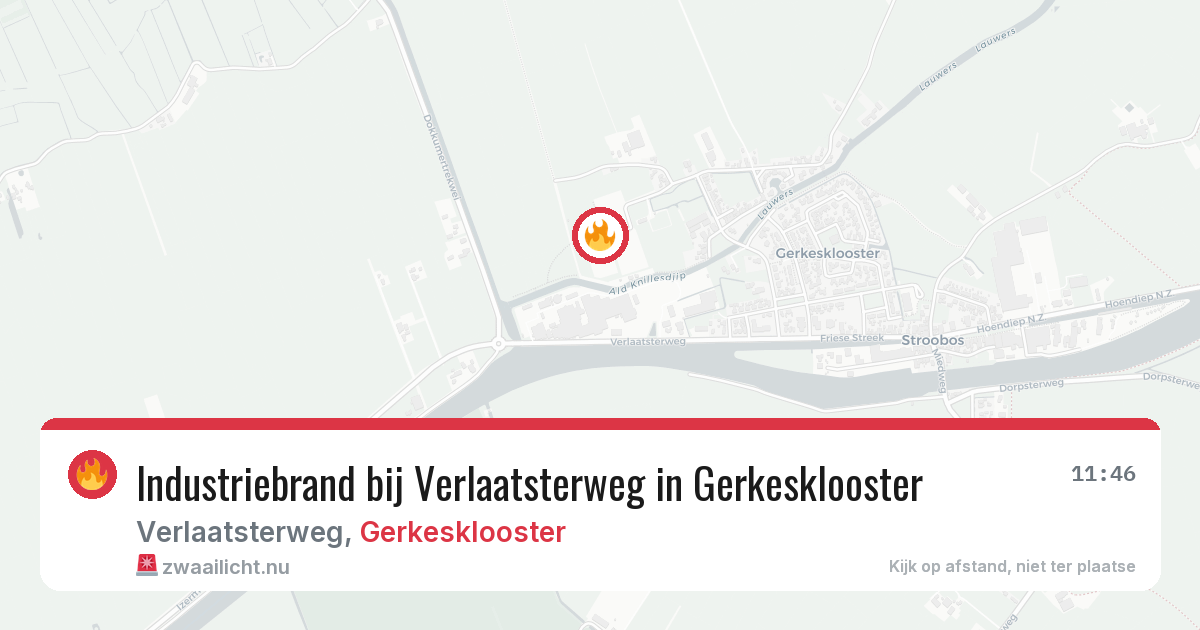 Industriebrand bij Verlaatsterweg in Gerkesklooster — 22 jan 2026