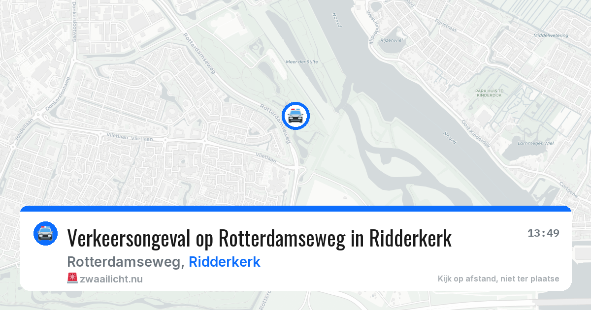 Verkeersongeval op Rotterdamseweg in Ridderkerk — 14 jul 2026