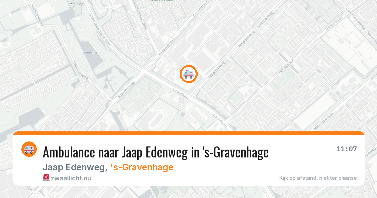 Ambulance naar Jaap Edenweg in 's-Gravenhage — 9 mei 2026